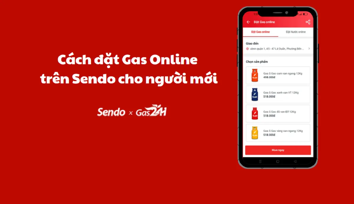 Đặt Gas trên sendo 6